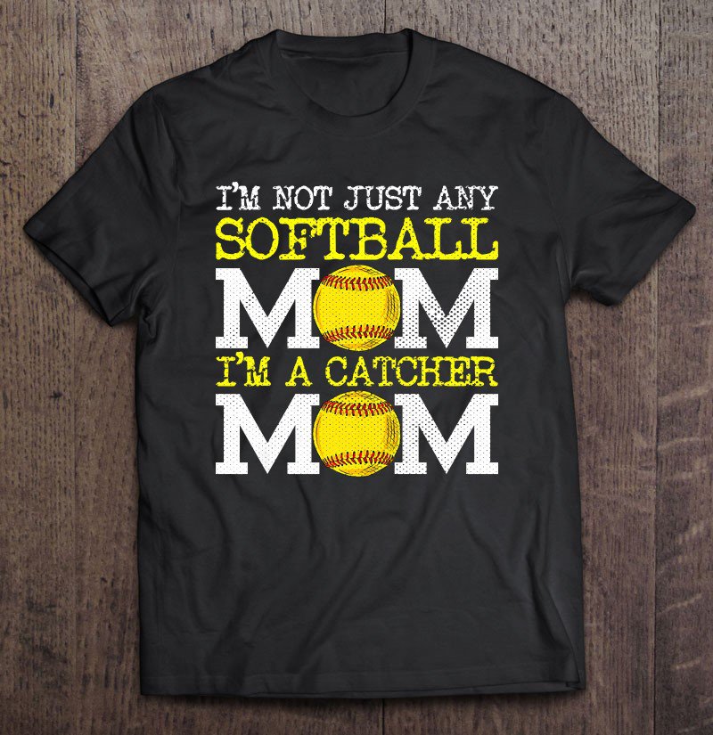 Tadostore Womens Fastpitch Mom Funny Softball Catcher Premium Tee Shirt