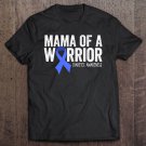 Tadostore Mama Of A Warrior T1d Mom Diabetic Blue Ribbon Support Gift Tee Shirt