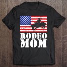 Tadostore Usa American Distressed Flag Rodeo Mom Tee Shirt