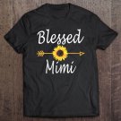 Tadostore Womens Blessed Mimi Sunflower Mothers Day Gifts V-Neck Tee Shirt