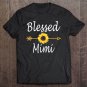 Tadostore Womens Blessed Mimi Sunflower Mothers Day Gifts V-Neck Tee Shirt