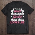 Tadostore Womens Mawmaw Shirt Gift World's Greatest Mawmaw V-Neck Tee Shirt