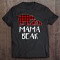Tadostore Red Plaid Mama Bear Two Cubs Matching Buffalo Pajama Xmas Tee Shirt