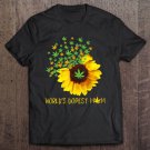 Tadostore World's Dopest Mom Sunflower Weed Cannabis Funny Tee Shirt
