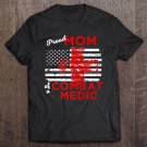 Tadostore Proud Mom Of A Combat Medic Distressed American Flag Shirt Tee Shirt