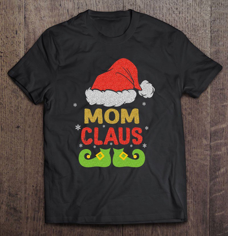 Tadostore Mom Claus Tee Christmas Pajama Family Matching Xmas Tee Shirt