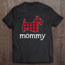 Tadostore Red Plaid Mommy Scottie Dog Christmas Matching Family Pajama Tee Shirt