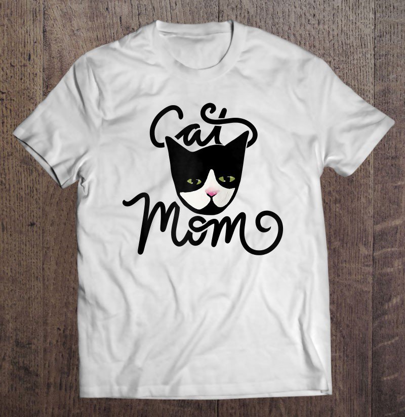 Tadostore Cat Mom Tuxedo Cat Designs Zip Tee Shirt