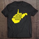 Tadostore Wv Mountain Mama Blue And Gold Crew Neck Tee Shirt