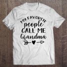 Tadostore Womens My Favorite People Call Me Grandma V-Neck Tee Shirt