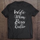 Tadostore Womens Realtor Mom Shirt Cute Lady Wife Mom Boss Realtor Tee Shirt