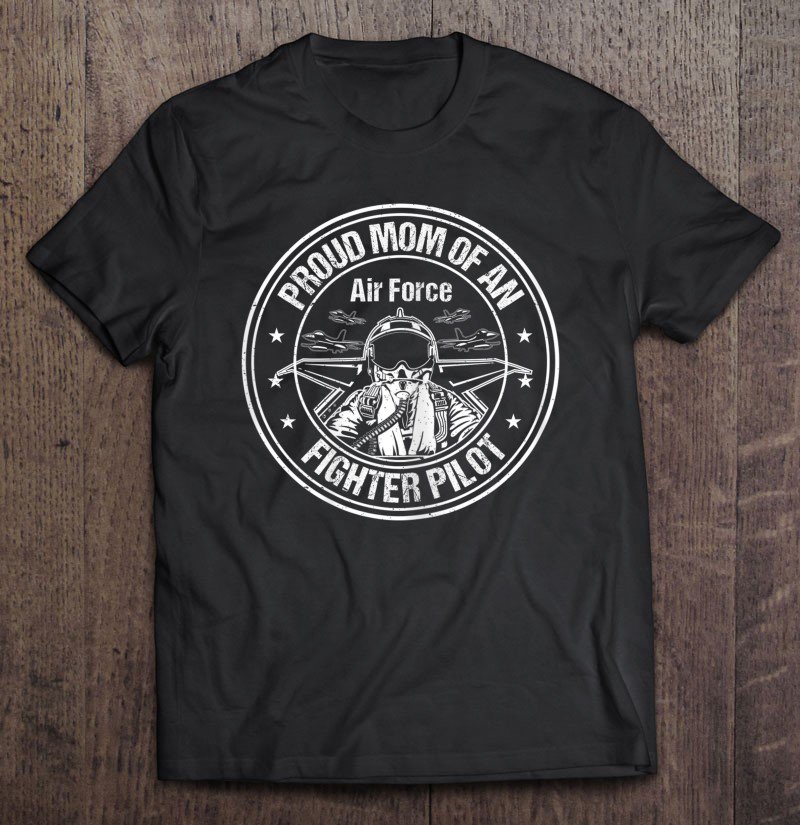 Tadostore Womens Proud Air Force Mom Fighter Pilot Design Tee Shirt