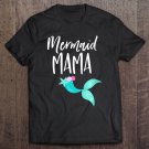 Tadostore Womens Mom Birthday Party Outfit Dad Mommy Girl Mermaid Mama V-Neck Tee Shirt