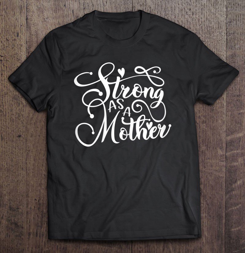 Tadostore Strong As Mother, Mom Muscle Workout Weight Lifting Tee Shirt