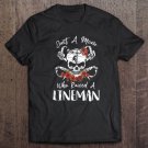 Tadostore Womens Womens Just A Mom Who Raised A Lineman Tee Shirt