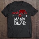 Tadostore Mama Bear Christmas Pajama Red Plaid Buffalo Family Gift Raglan Baseball Tee Shirt