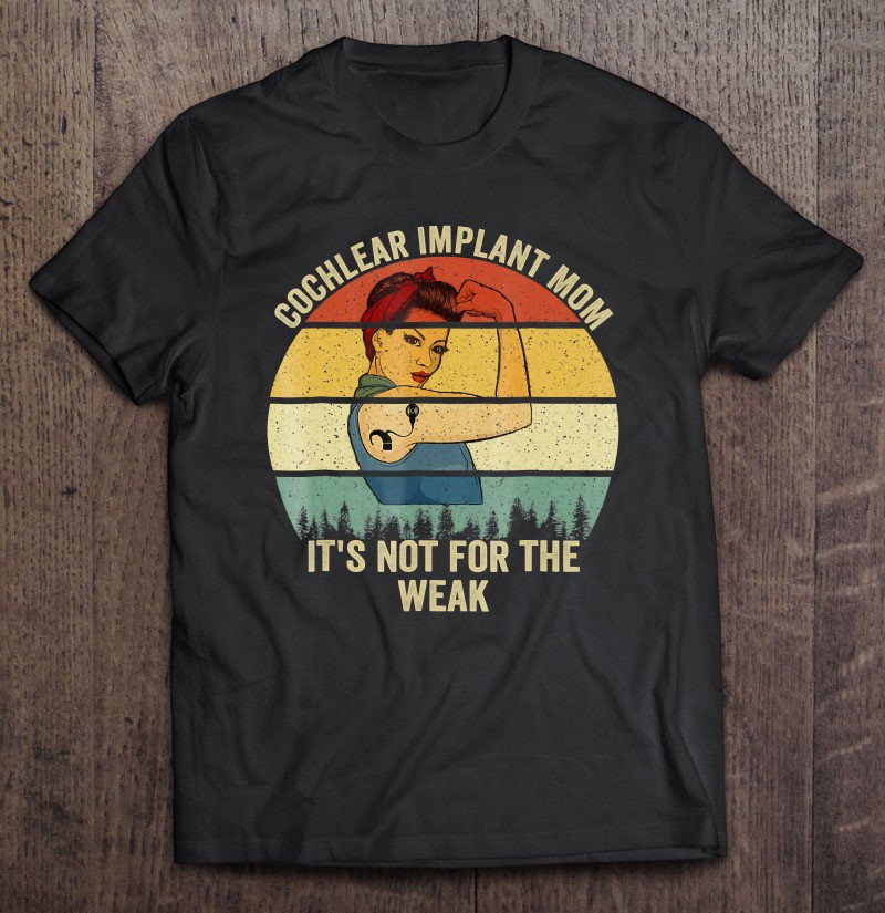 Tadostore Cochlear Implant Mom Tshirt - Mom Vintage Awareness Tee Shirt