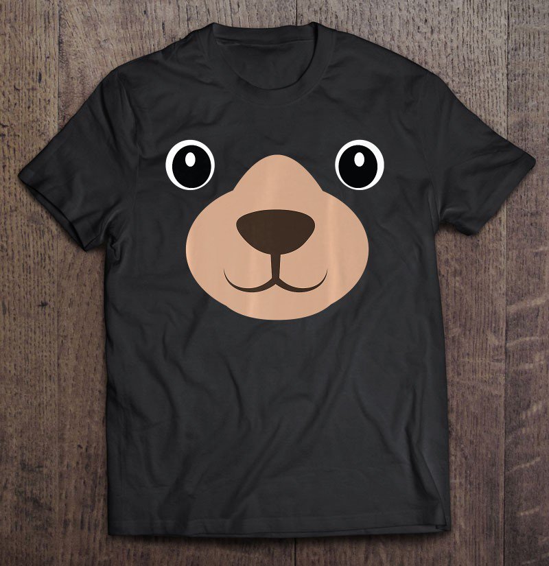 Tadostore Halloween Mama Bear Face Costume Kids Bear Face Costume Premium Tee Shirt