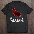Tadostore Womens Red Plaid Mama Basset Hound Dog Mom Buffalo Pajama Tee Shirt