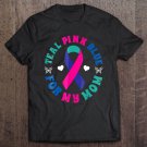 Tadostore I Wear Teal Pink Blue For My Mom Thyroid Ribbon Tee Shirt