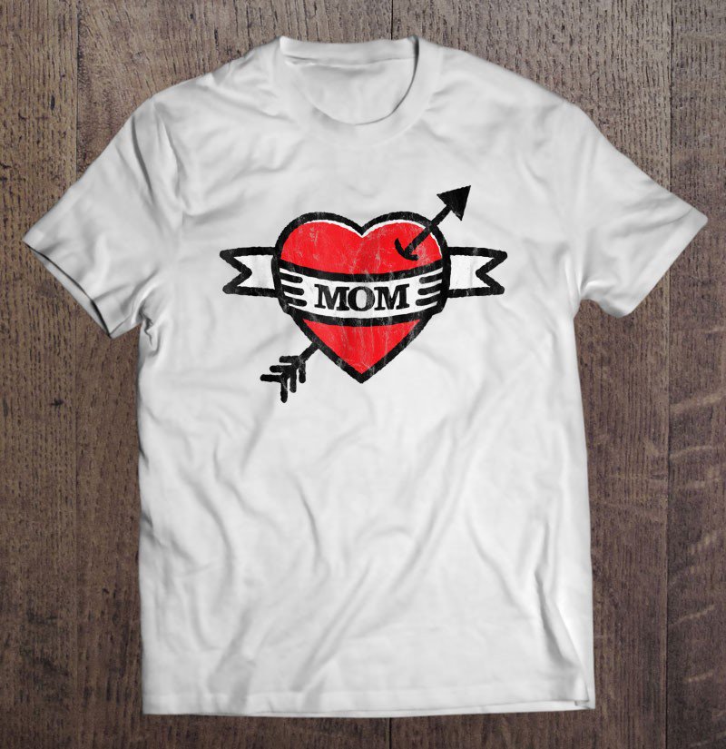 Tadostore Classic Mom Heart Tattoo Tee Shirt