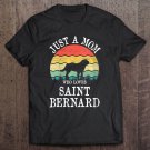 Tadostore Womens Just A Mom Who Loves Saint Bernard Dog Lover Mom Gift Tee Shirt