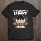 Tadostore Womens World's Best Dachshund Mom Dog Owner V-Neck Tee Shirt
