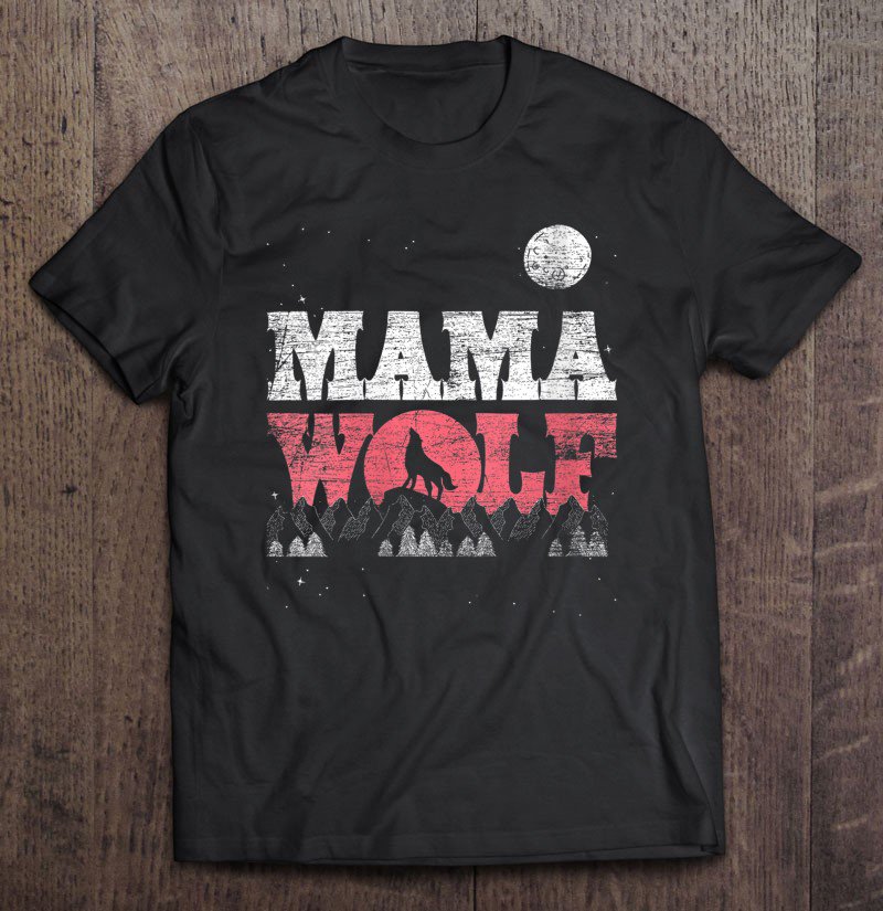 Tadostore Womens Mama Wolf Tee Shirt