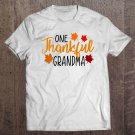 Tadostore Womens One Thankful Grandma Fall Thanksgiving Autumn Tee Shirt