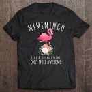Tadostore Womens Mimimingo Like An Grandma Only Awesome Floral Flamingo Gift Tank Top Tee Shirt