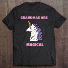 Tadostore Womens ‘Grandmas Are Magical' Unicorn Tee Shirt
