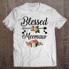 Tadostore Womens Blessed Meemaw Floral Shirt For Women Mother's Day Tee Shirt