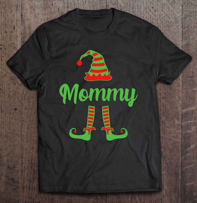 Tadostore Mommy Elf Matching Christmas Pajamas Family Party Design Tee Shirt