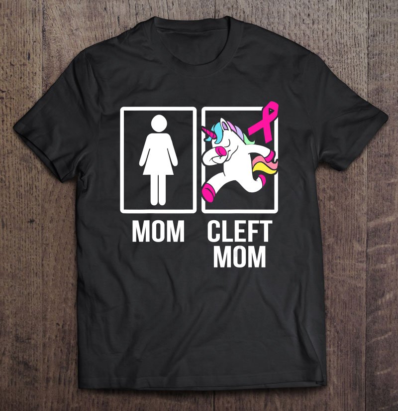 Tadostore Cleft Palate Lip Mom Unicorn Cleft Strong Awareness Tee Shirt