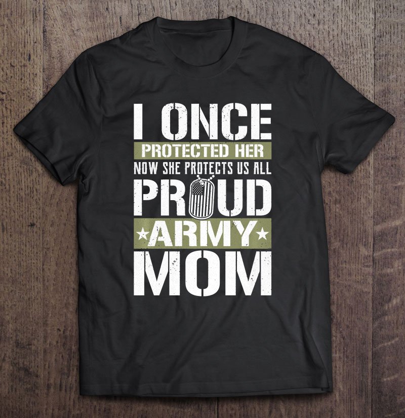 Tadostore Proud Army Mom Tshirt Support Military Daughter Tee Shirt