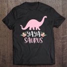 Tadostore Yaya Saurus Grandma Mother's Day Thanksgiving Christmas Tee Shirt