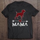 Tadostore Womens Red Plaid Mama Wirehaired Pointing Griffon Dog Mom Tee Shirt