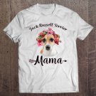 Tadostore Womens Cute Jack Russell Terrier Mama Flower Tee Dog Lover Tee Shirt