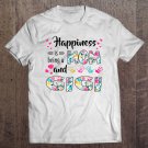 Tadostore Happiness Is Being A Mom And Gigi Floral Version Tee Shirt