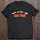 Tadostore Love My Monsters Boymom Tee Shirt