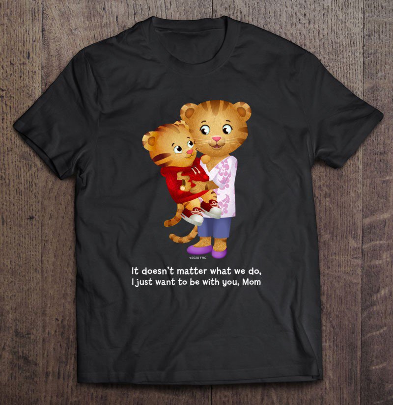 Tadostore Daniel And Mom Tiger (Dark Shirt) Tee Shirt