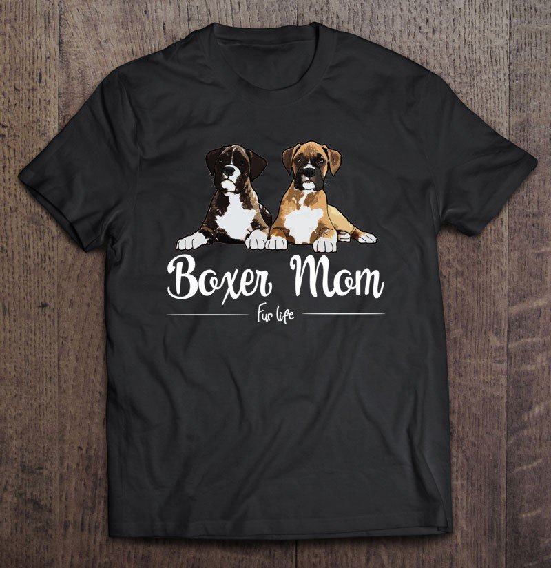 Tadostore Boxer Mom - Fur Life Womens Design Tee Shirt