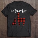Tadostore Plaid Mama Llama Pajama Top, Buffalo Plaid Mama Llama Tee Shirt