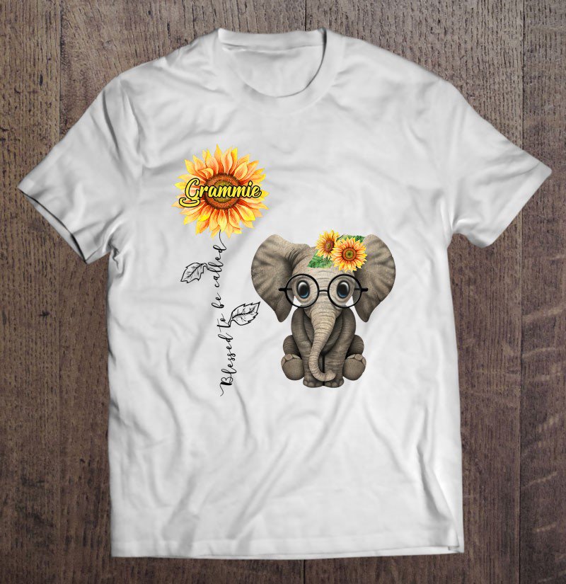 Tadostore Blessed To Be Called Grammie Hippie Elephant Mother's Day Tee Shirt