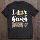 Tadostore I Love Being Mommy Sunflower Leopard Hippie Mother's Day Tee Shirt