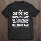 Tadostore I'm A Proud Son In Law Of A Freaking Awesome Mother Tee Shirt