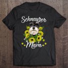 Tadostore Womens Dog Mom Mother's Day Gift Sunflower Schnauzer Mom Tee Shirt