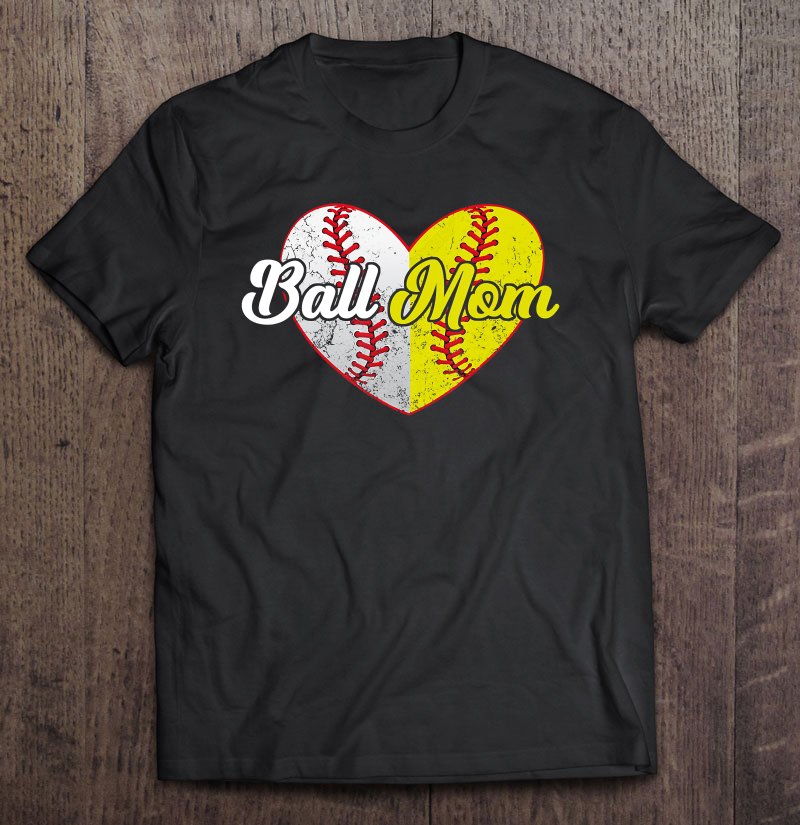 Tadostore Ball Mom Softball Baseball Gifts For Girls Women Mothers Day Tee Shirt
