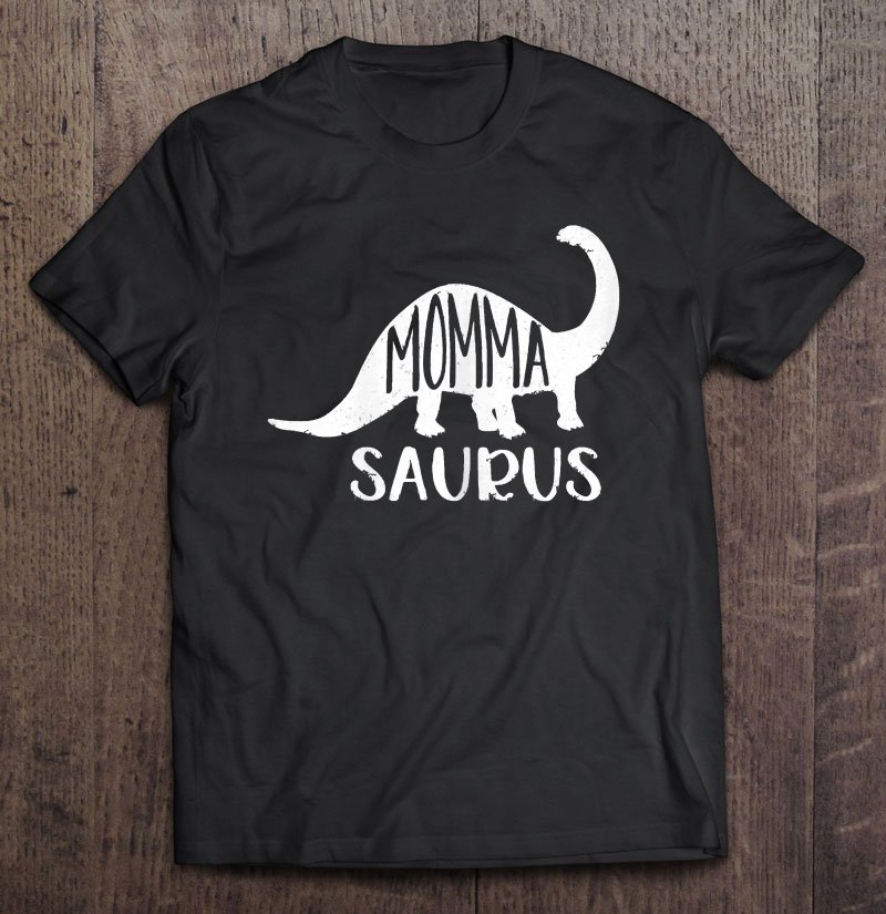 Tadostore Womens Momma Saurus Mommasaurus Dinosaur Mom Mother Tee Shirt