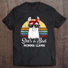 Tadostore She's A Bad Momma Llama Mama Retro Vintage Tee Shirt